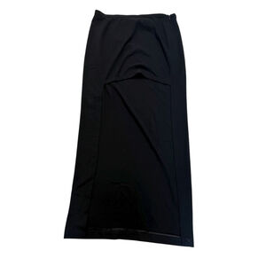 Women's Zara Woman Black High Low Skirt Maxi Mini L